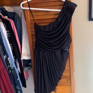 Black one shoulder dress
